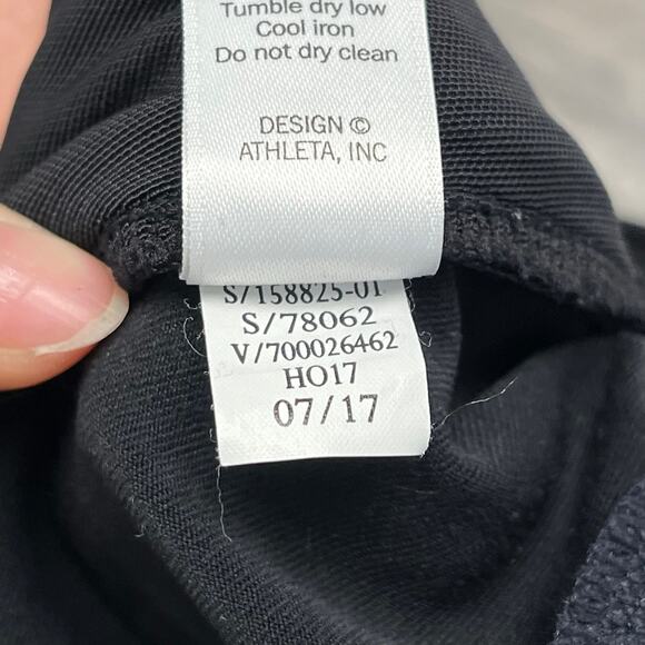 Athleta Highline Hybrid Summiter Tights Black Blue Womens 6 Workout Gym Leggings - Picture 5 of 11